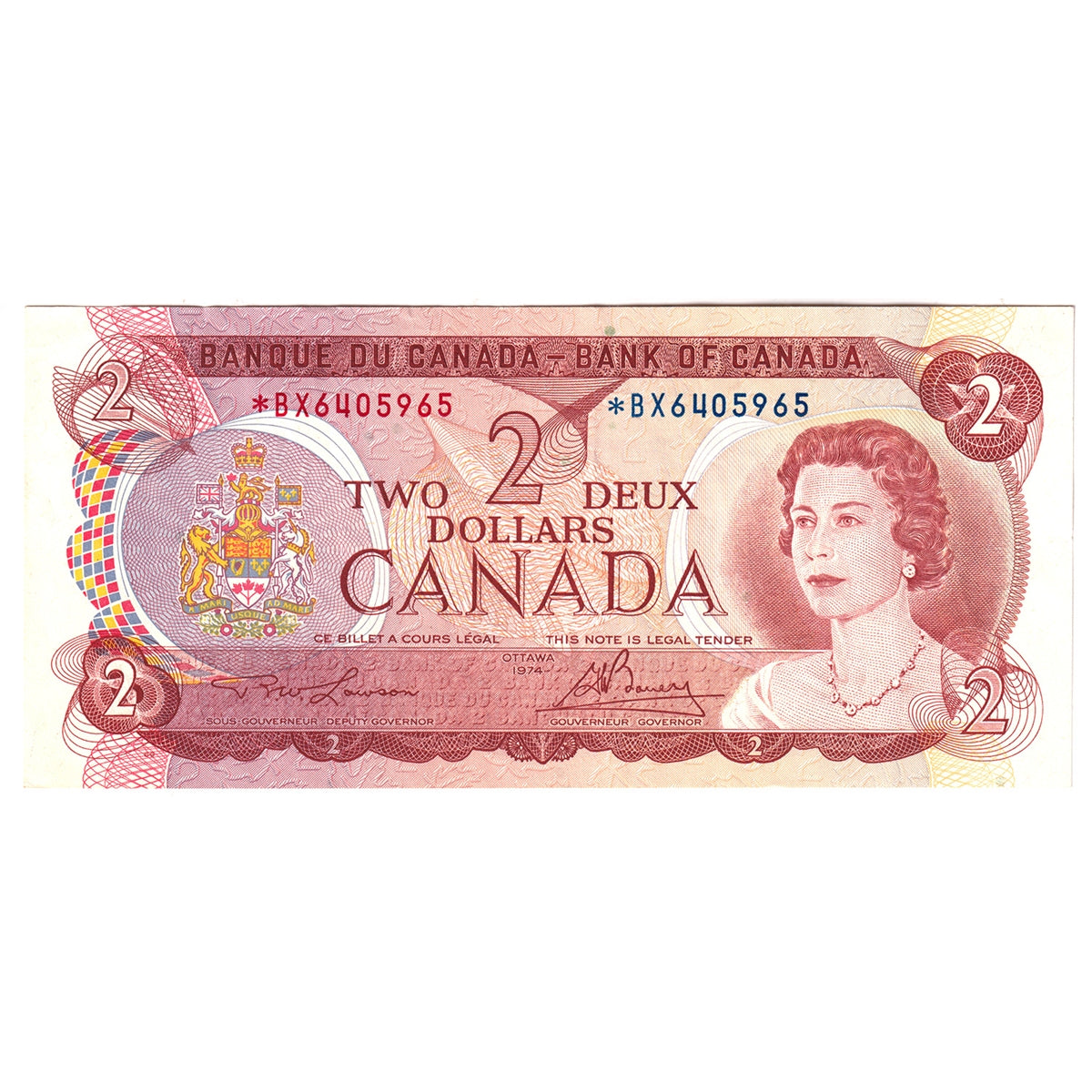 BC-47aA 1974 Canada $2 Lawson-Bouey, *BX, EF