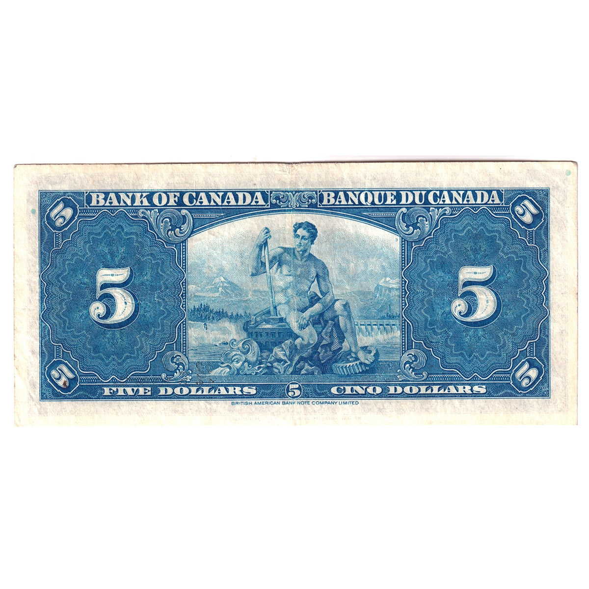 BC-23b 1937 Canada $5 Gordon-Towers, E/C, F-VF (F15)
