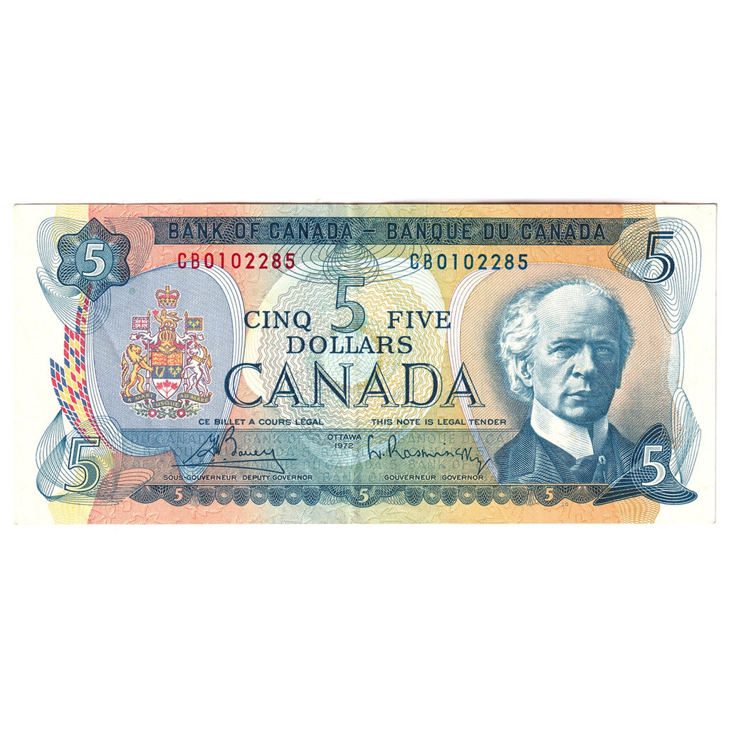 BC-48a 1972 Canada $5 Bouey-Rasminsky, CB, EF-AU (EF45)