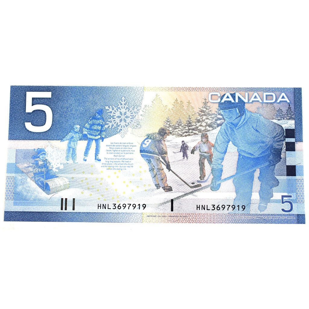 BC-62a-i 2003 Canada $5 Knight-Dodge, HNL, CUNC