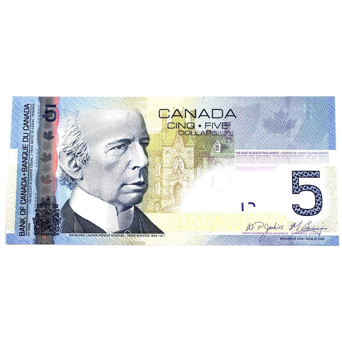 BC-67b 2008 Canada $5 Jenkins-Carney, APR, Uncirculated (MS60)