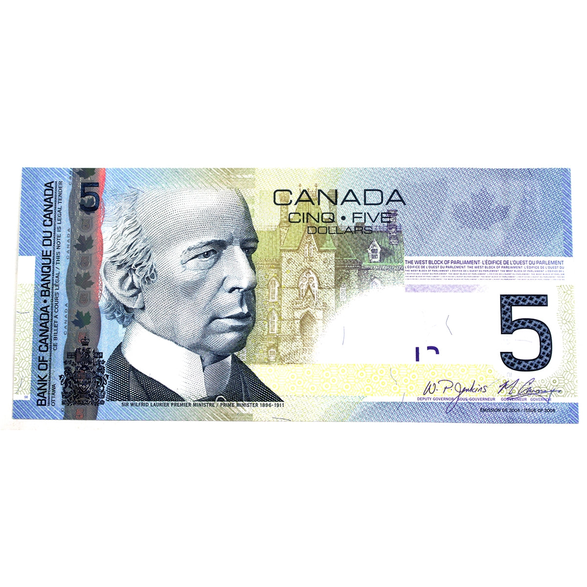 BC-67b 2008 Canada $5 Jenkins-Carney, APT, Uncirculated (MS60)
