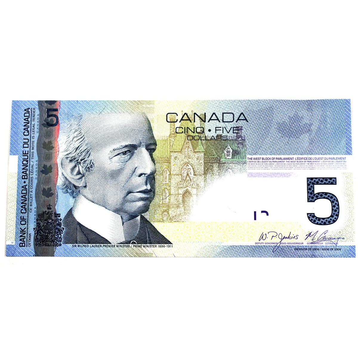 BC-67b 2008 Canada $5 Jenkins-Carney, AAD, Uncirculated (MS60)