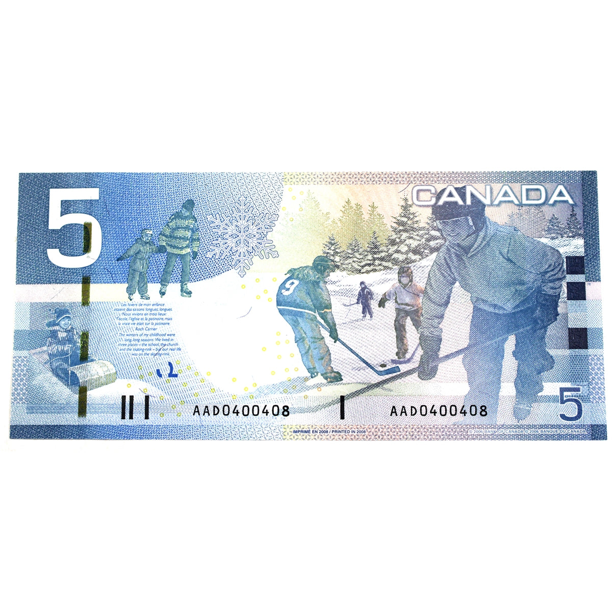 BC-67b 2008 Canada $5 Jenkins-Carney, AAD, AU-UNC (AU55)