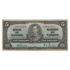 BC-23b 1937 Canada $5 Gordon-Towers, R/C, F-VF