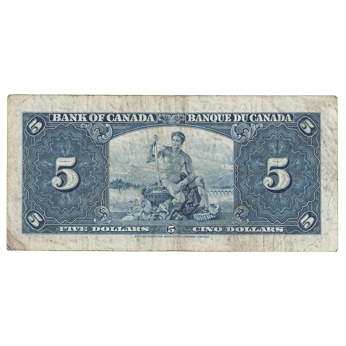 BC-23c 1937 Canada $5 Coyne-Towers, A/S, F-VF