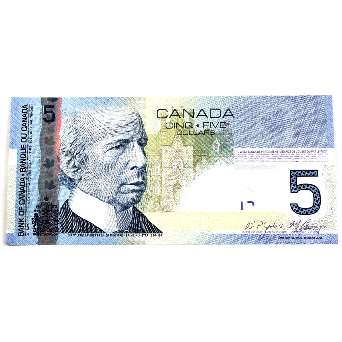 BC-67b-i 2010 Canada $5 Jenkins-Carney, HPD, Uncirculated (MS60)
