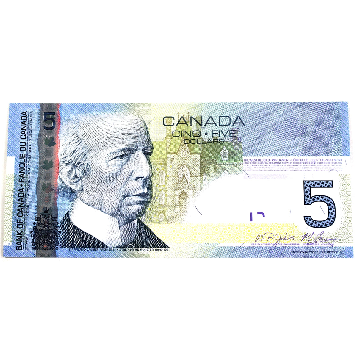 BC-67b-i 2010 Canada $5 Jenkins-Carney, HPW, Choice Uncirculated (CUNC63)