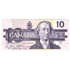 BC-57b 1989 Canada $10 Bonin-Thiessen, BED, Almost Uncirculated (AU50)