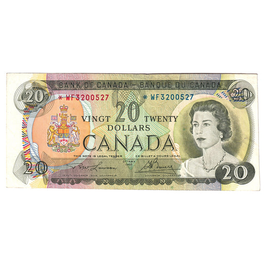 BC-50bA 1969 Canada $20 Lawson-Bouey, *WF, VF-EF
