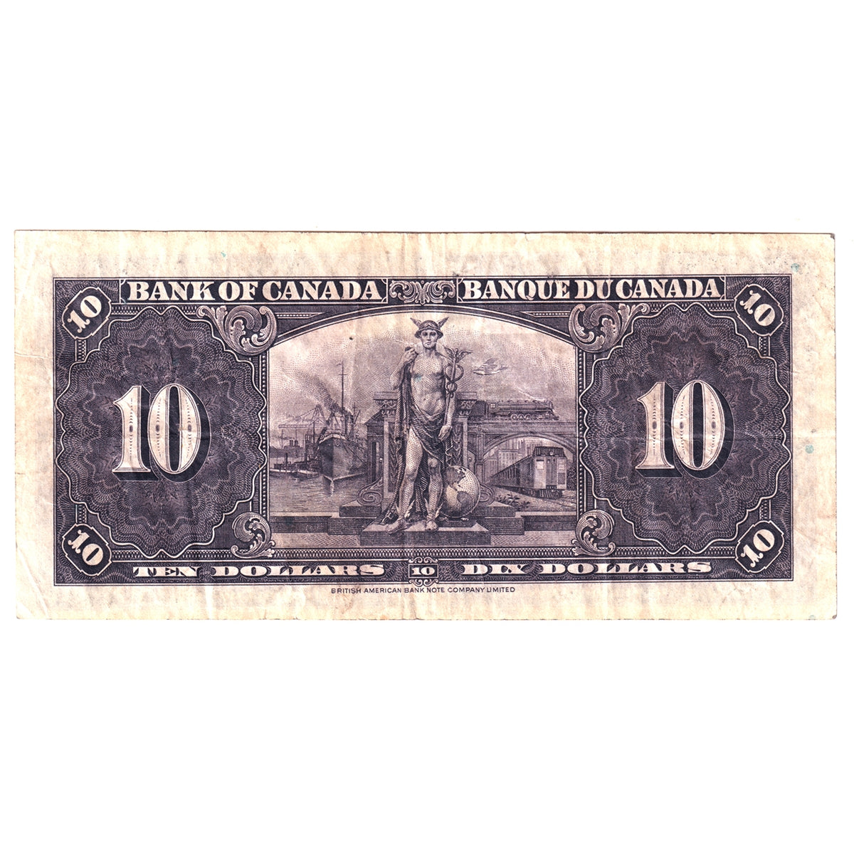 BC-24b 1937 Canada $10 Gordon-Towers, B/D, Very Fine (VF20)
