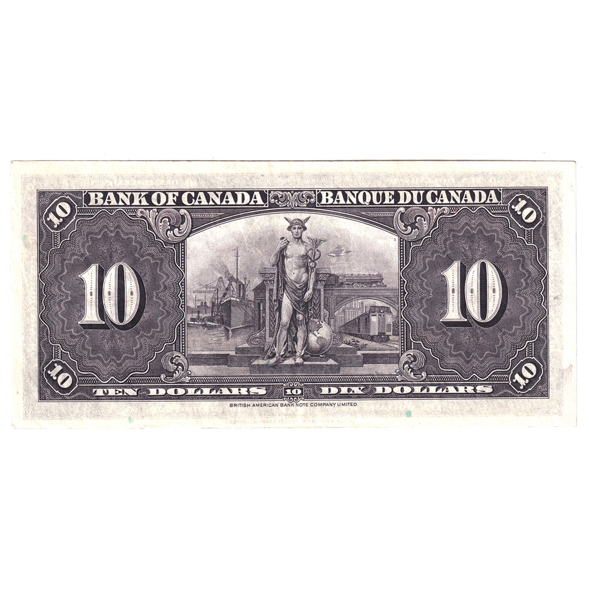 BC-24b 1937 Canada $10 Gordon-Towers, N/D, EF-AU (EF45)