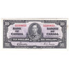 BC-24b 1937 Canada $10 Gordon-Towers, Y/D, EF-AU (EF45)
