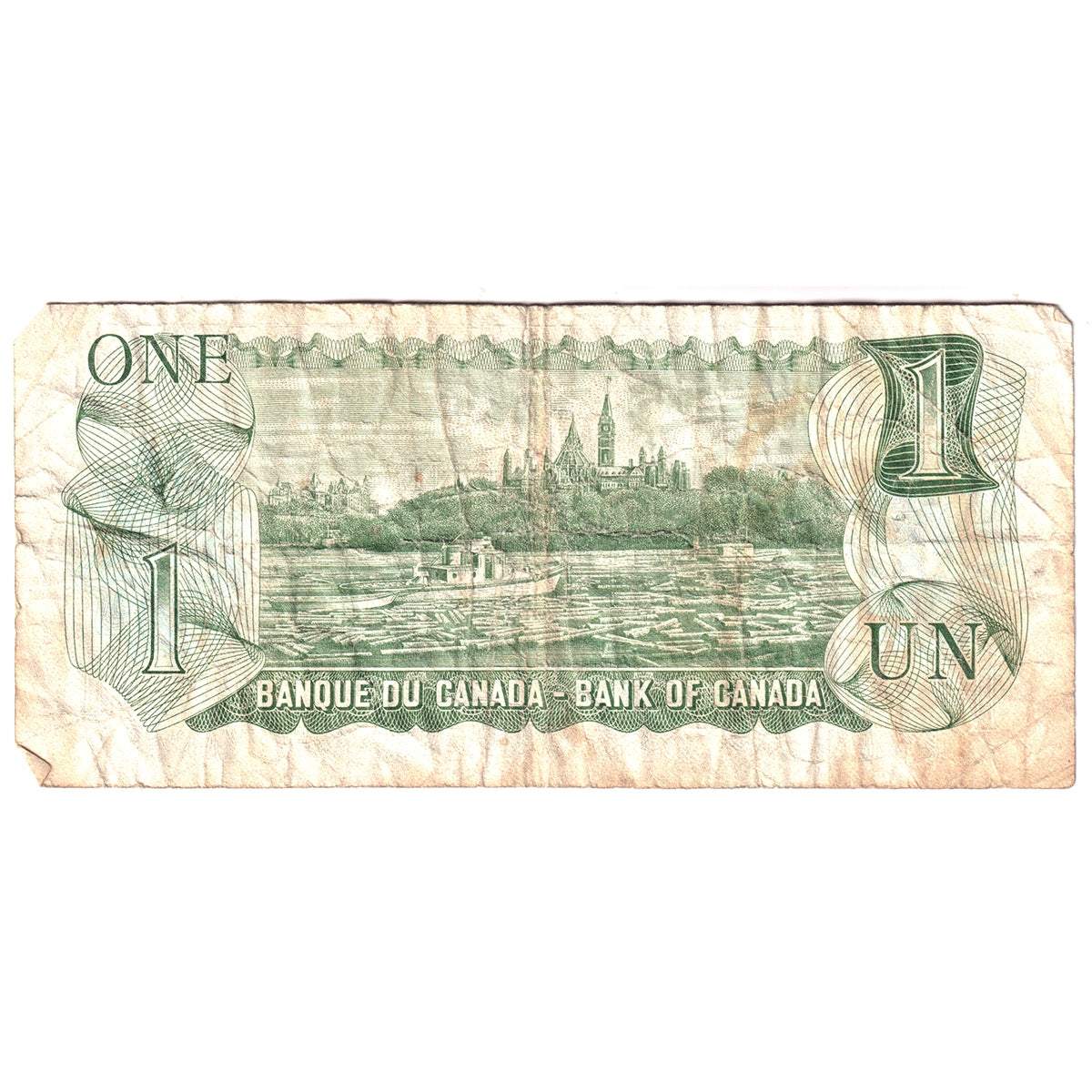 BC-46bA 1973 Canada $1 Crow-Bouey, AAX, Circ