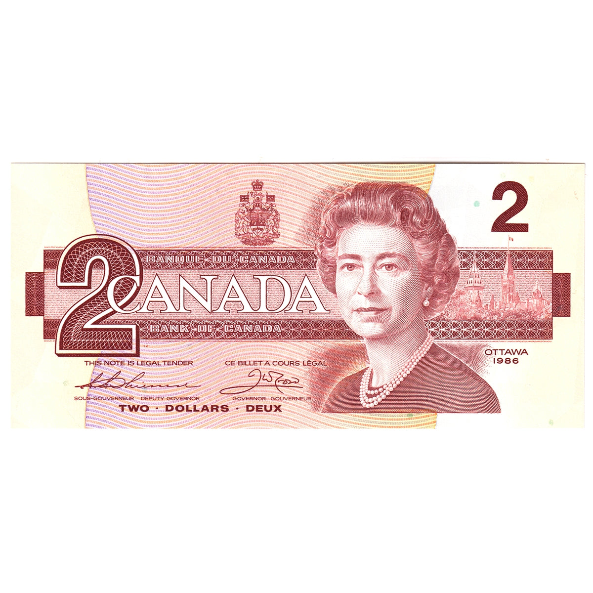 BC-55b-i 1986 Canada $2 Thiessen-Crow, EGR, Choice Uncirculated (CUNC63)