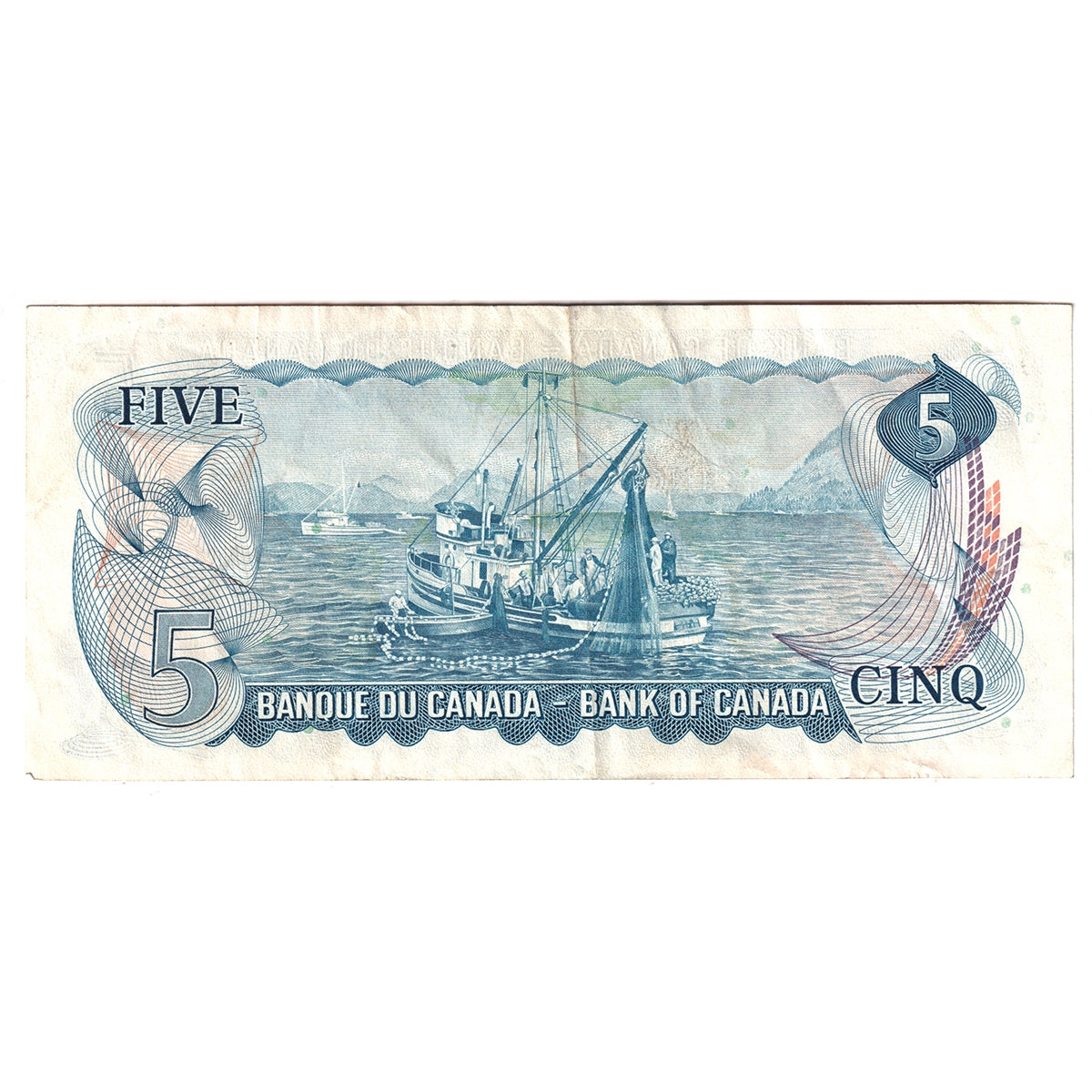 BC-48a 1972 Canada $5 Bouey-Rasminsky, CA, Circ