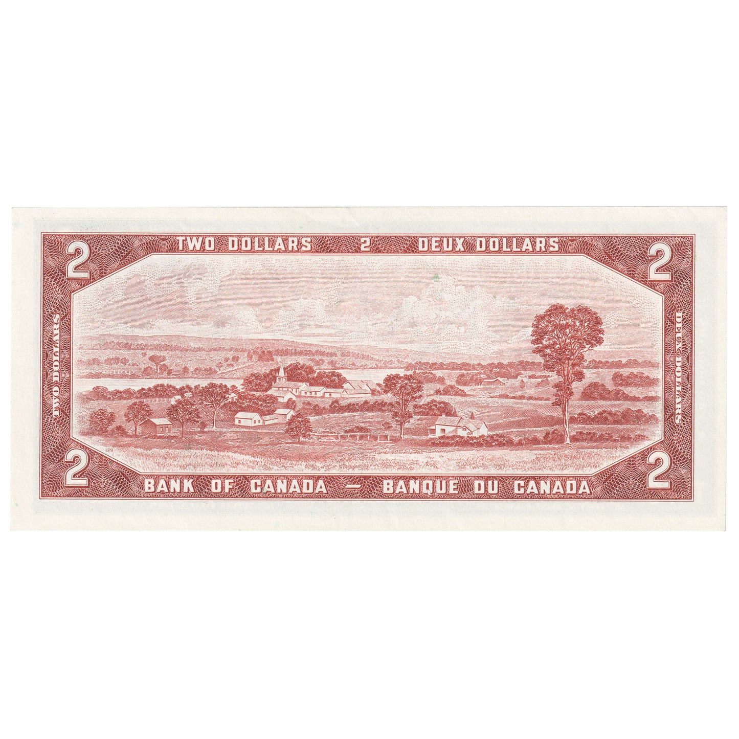 BC-38b 1954 Canada $2 Beattie-Rasminsky, F/U, AU-UNC (AU55)