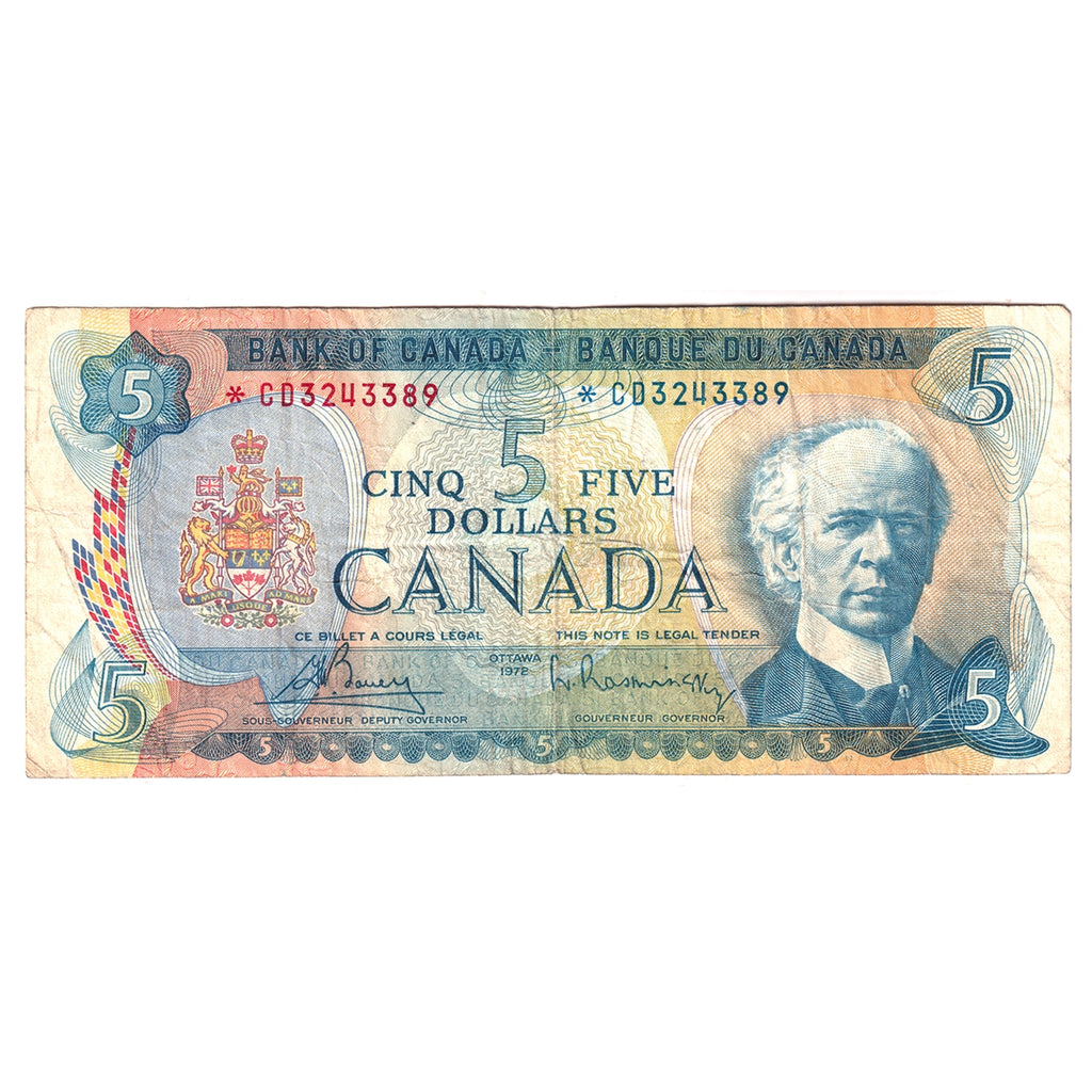 BC-48aA 1972 Canada $5 Bouey-Rasminsky, *CD, Circ