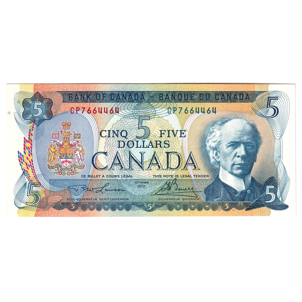 BC-48b 1972 Canada $5 Lawson-Bouey, CP, Choice Uncirculated (CUNC63)
