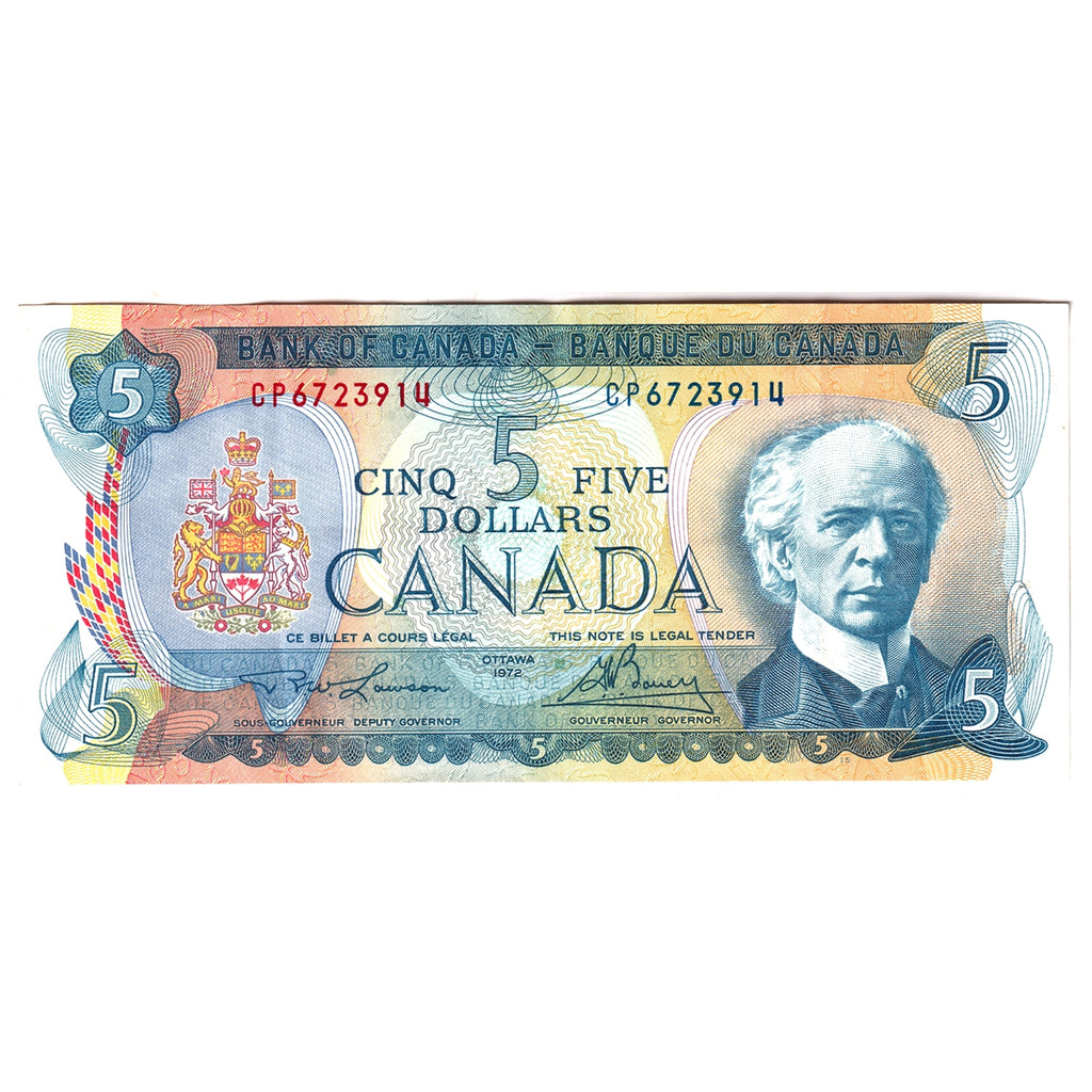 BC-48b 1972 Canada $5 Lawson-Bouey, CP, VF-EF (VF30)