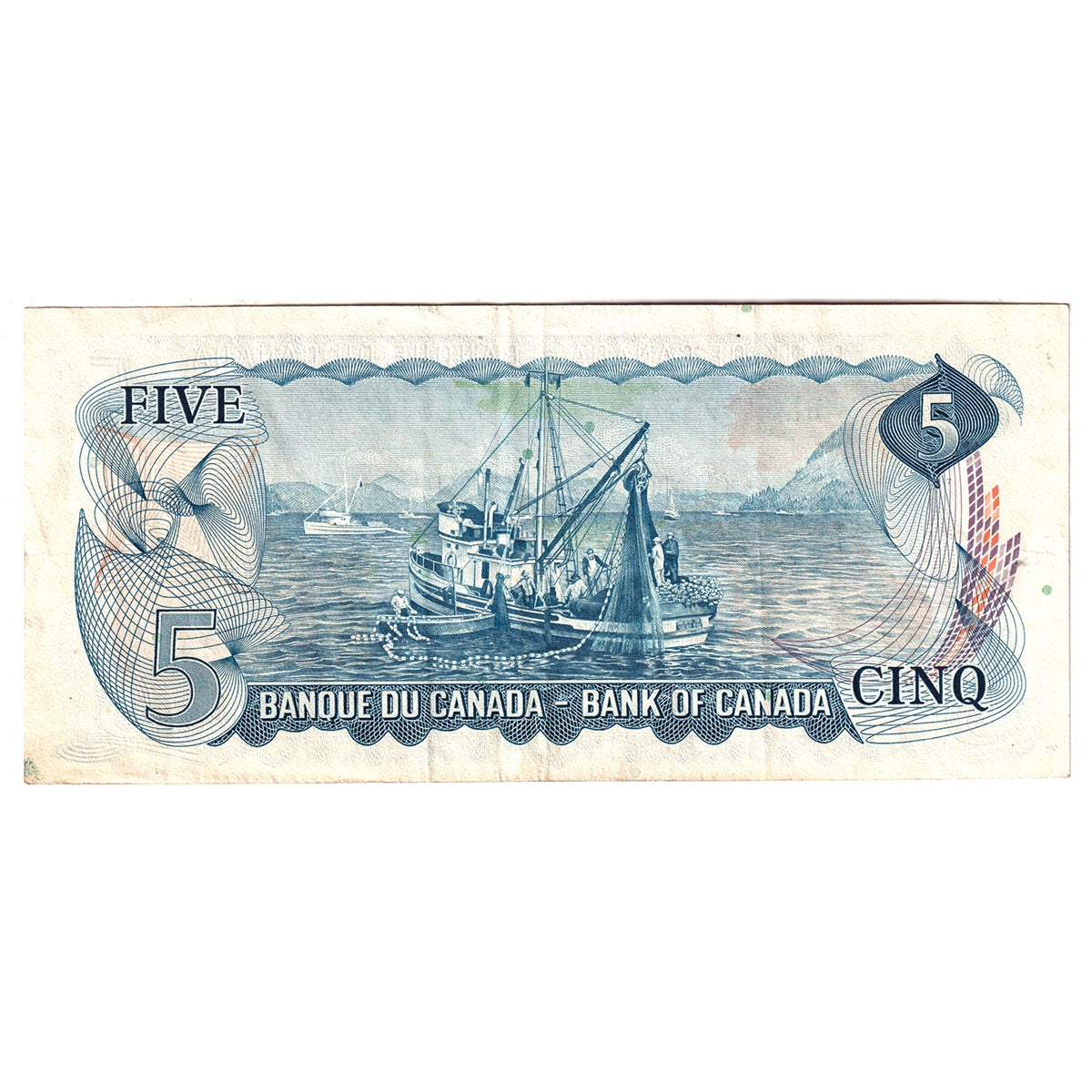 BC-48b 1972 Canada $5 Lawson-Bouey, SL, VF-EF (VF30)