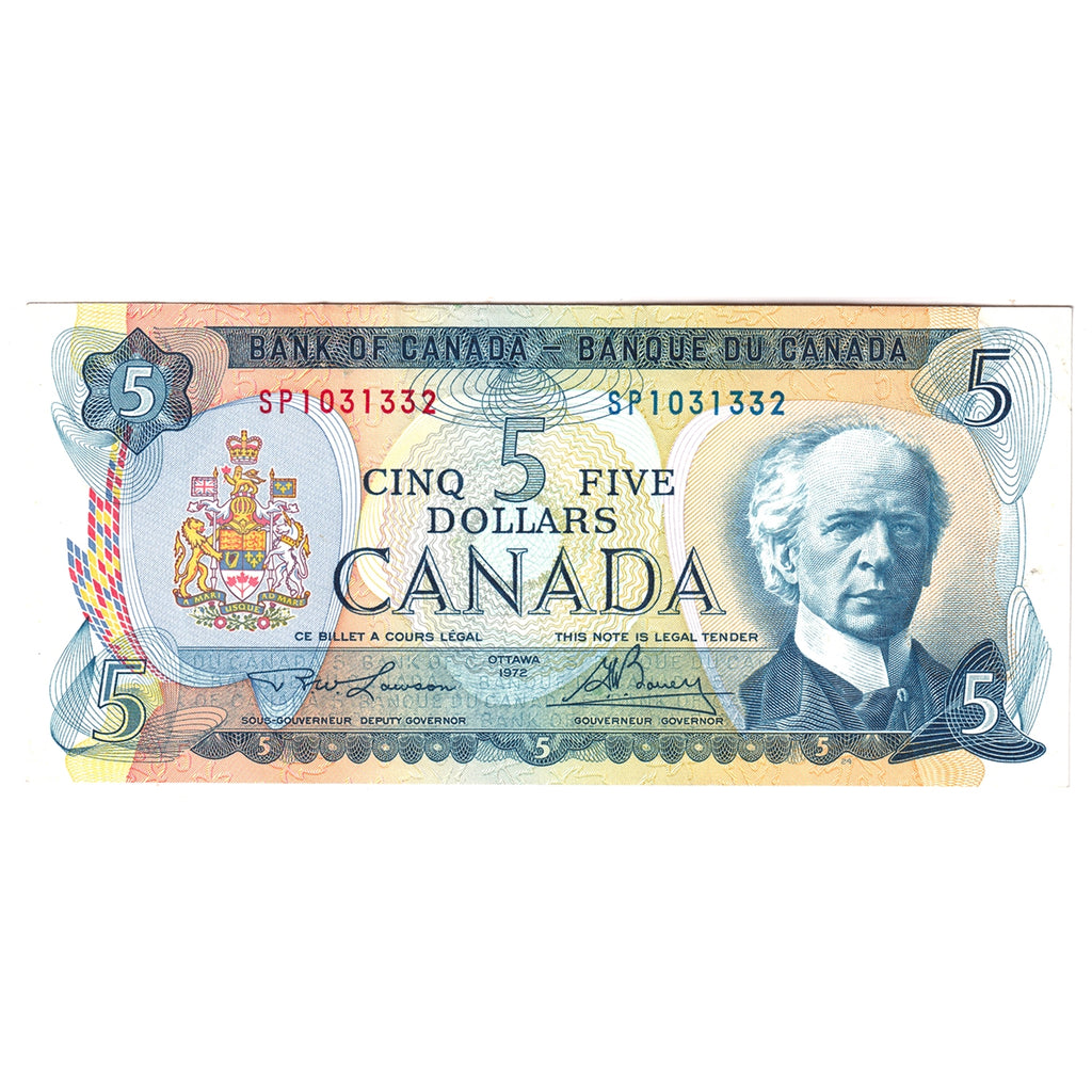 BC-48b 1972 Canada $5 Lawson-Bouey, SP, AU