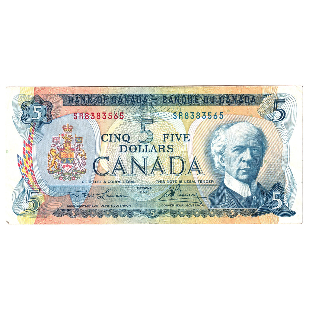 BC-48b 1972 Canada $5 Lawson-Bouey, SR, Circ