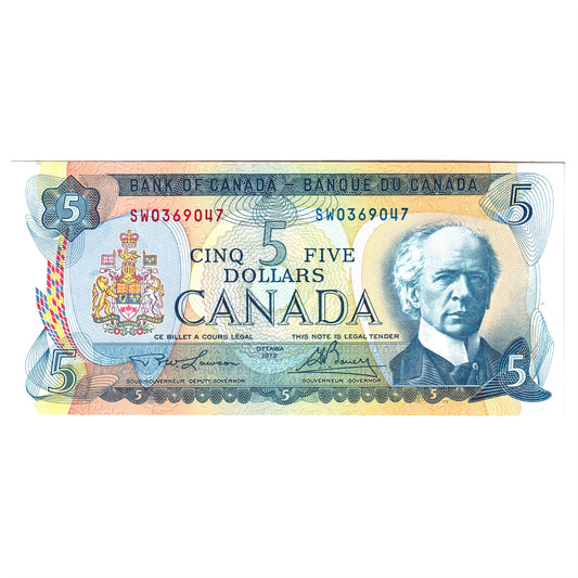 BC-48b 1972 Canada $5 Lawson-Bouey, SW, AU-UNC