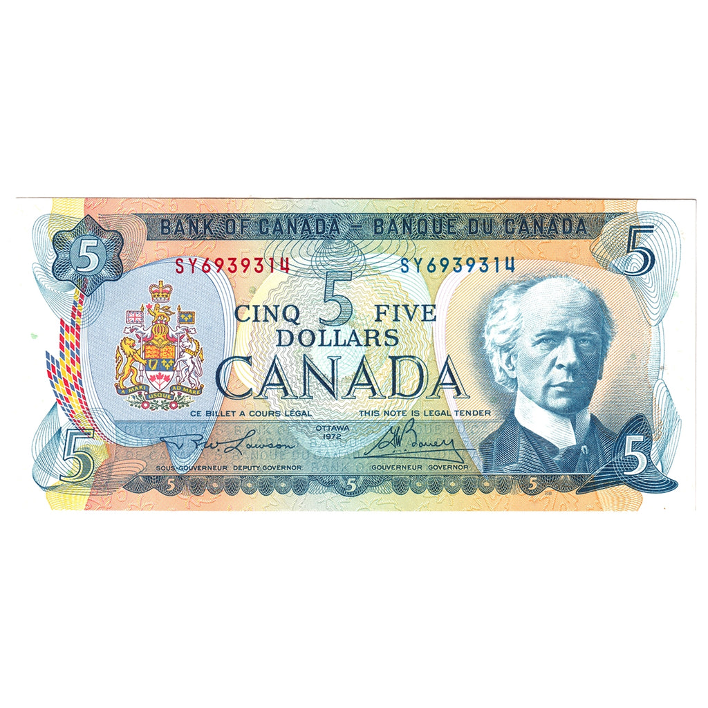 BC-48b 1972 Canada $5 Lawson-Bouey, SY, Uncirculated (MS60)