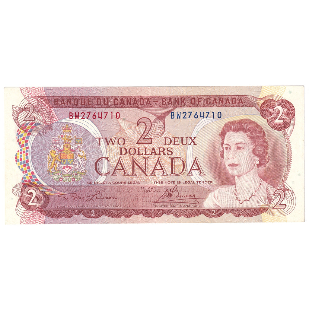 BC-47a 1974 Canada $2 Lawson-Bouey, BW, EF-AU (EF45)