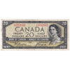 BC-33b 1954 Canada $20 Beattie-Coyne, Devil's Face, E/E, Fine (F12)