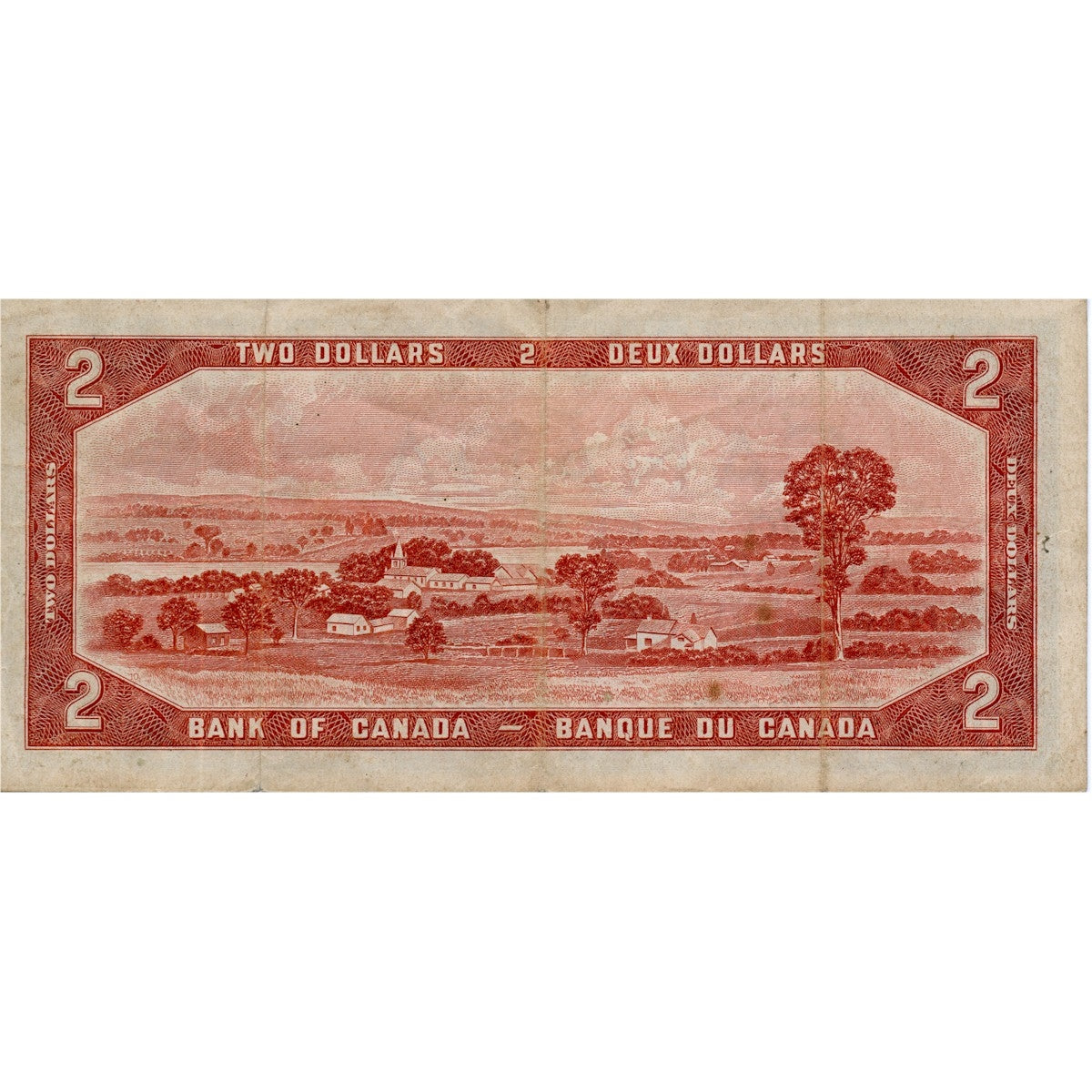 BC-30b 1954 Canada $2 Beattie-Coyne, Devil's Face, E/B, F-VF (F15)