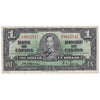 BC-21a 1937 Canada $1 Osborne-Towers, E/A, Very Fine (VF20)
