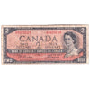 BC-30b 1954 Canada $2 Beattie-Coyne, Devil's Face, I/B, Circ