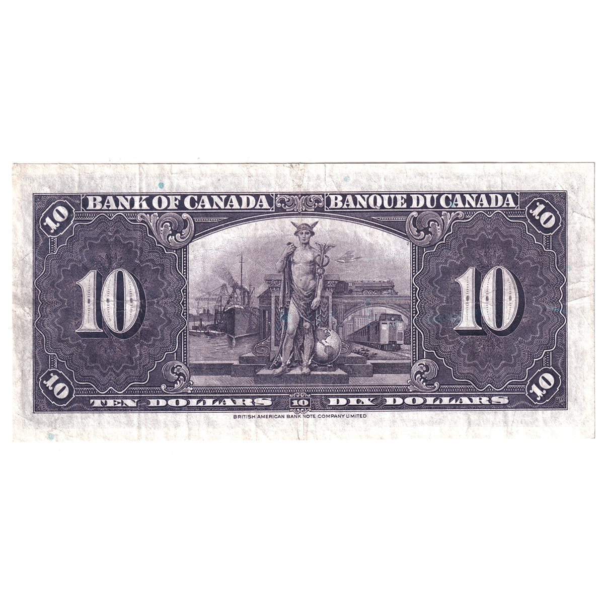 BC-24a 1937 Canada $10 Osborne-Towers, A/D, F-VF (F15)