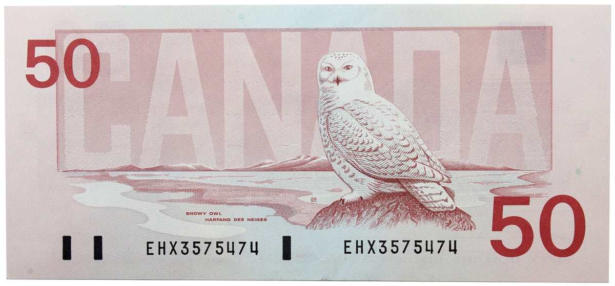 BC-59aA 1988 Canada $50 Thiessen-Crow, EHX above 2.1 M, EF-AU (EF45)
