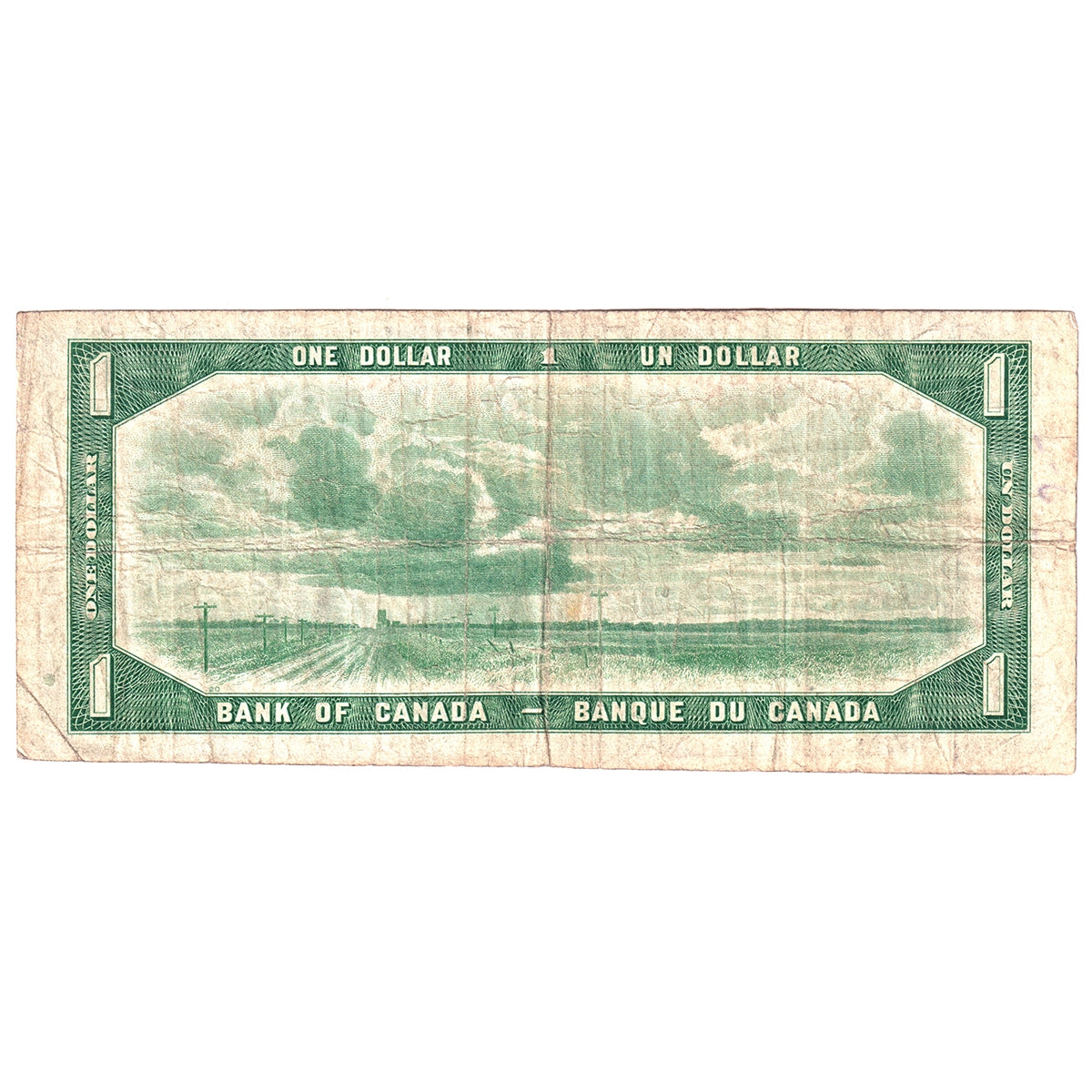 BC-29a 1954 Canada $1 Coyne-Towers, Devil's Face, E/A, Very Good (VG8)