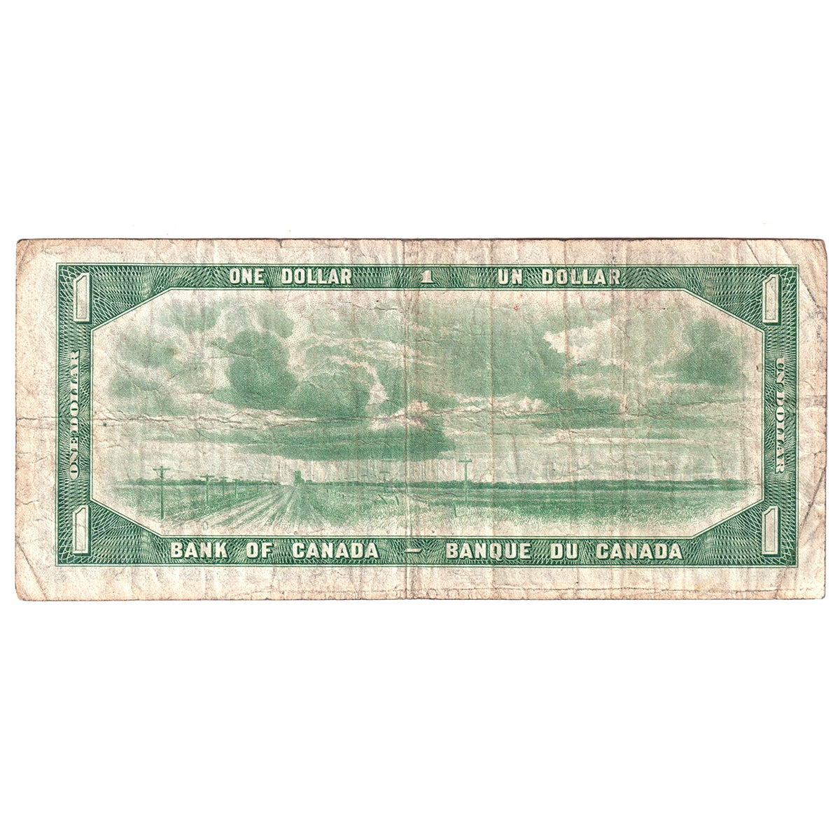 BC-29a 1954 Canada $1 Coyne-Towers, Devil's Face, D/A, Circ