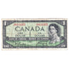BC-29b 1954 Canada $1 Beattie-Coyne, Devil's Face, I/A, Circ