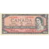 BC-38b 1954 Canada $2 Beattie-Rasminsky, E/U, Extra Fine (EF40)
