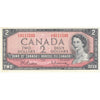 BC-38b 1954 Canada $2 Beattie-Rasminsky, L/U, AU-UNC (AU55)