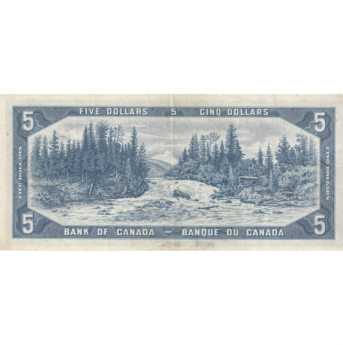 BC-39b 1954 Canada $5 Beattie-Rasminsky, G/S, VF-EF (VF30)