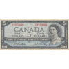 BC-39b 1954 Canada $5 Beattie-Rasminsky, O/S, F-VF (F15)