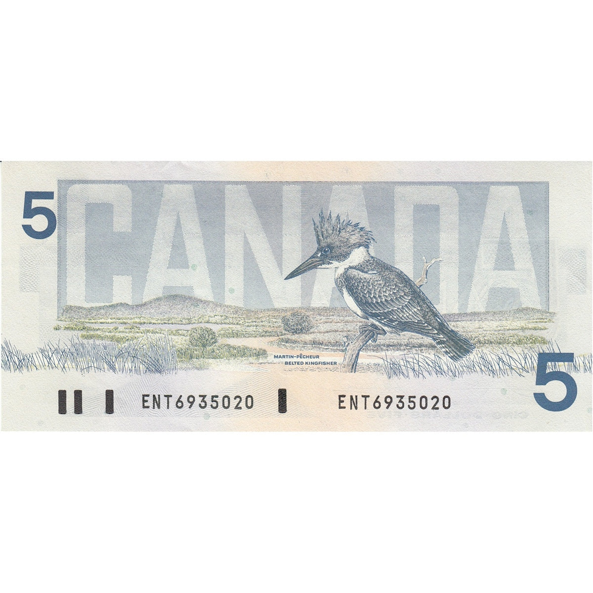 BC-56a 1986 Canada $5 Crow-Bouey, ENT, Circ