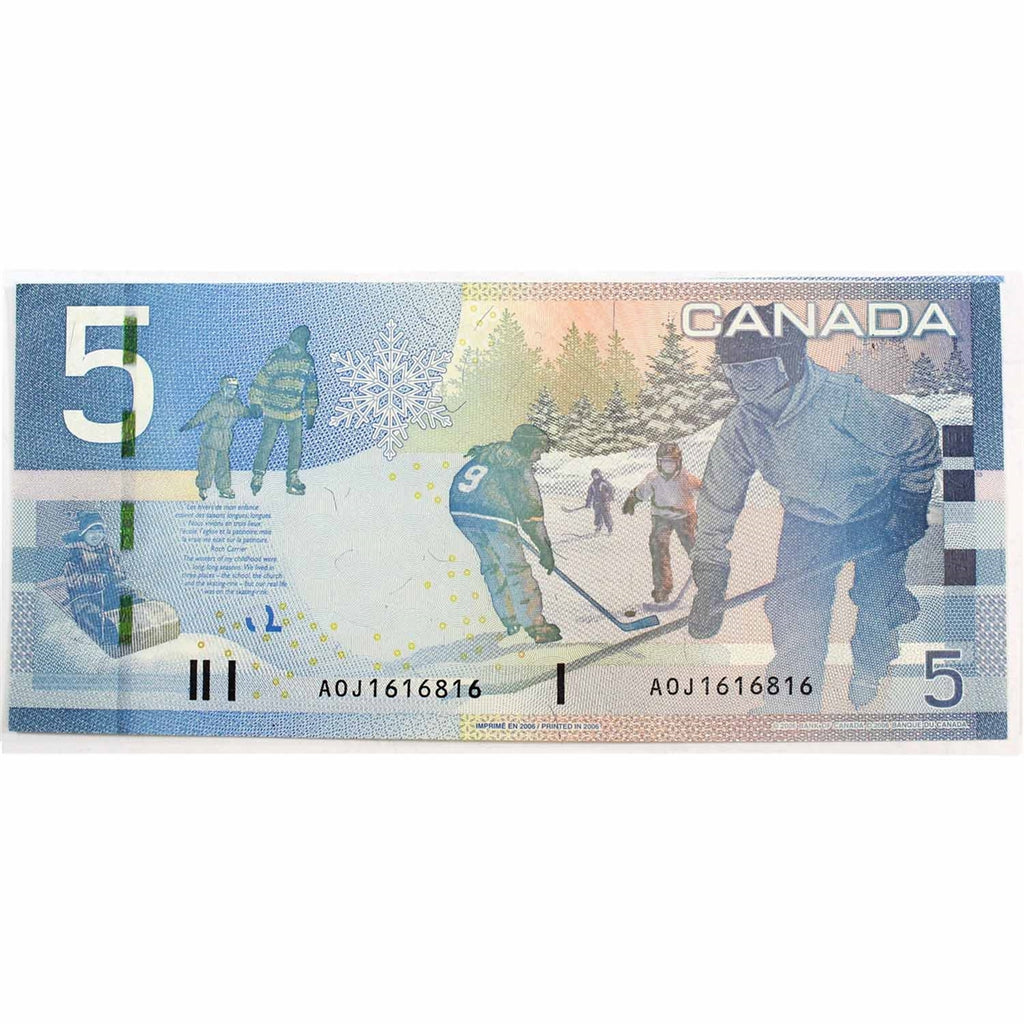 BC-67a 2006 Canada $5 Jenkins-Dodge, AOJ, Uncirculated (MS60)