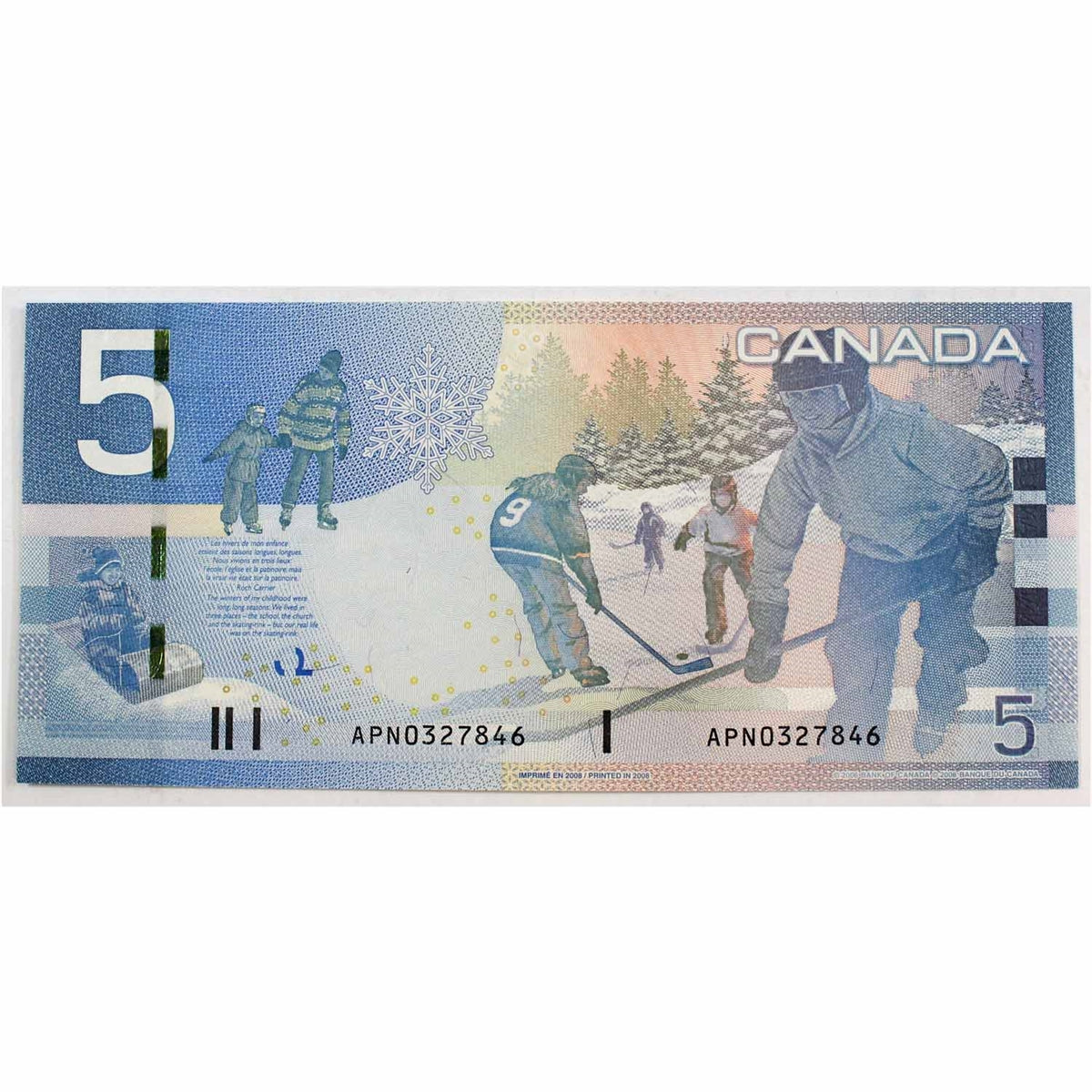 BC-67bA 2008 Canada $5 Jenkins-Carney, APN (0.04-0.36), AU-UNC (AU55)
