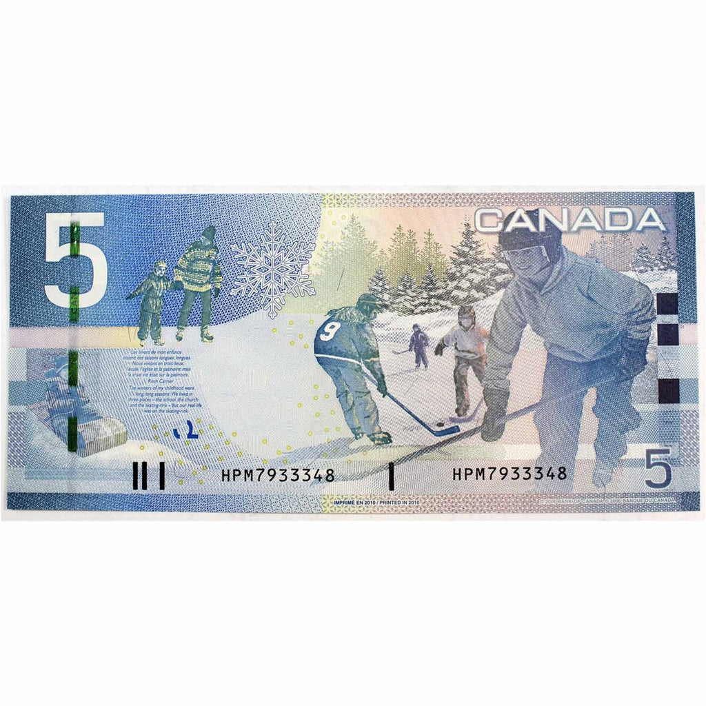 BC-67b-i 2010 Canada $5 Jenkins-Carney, HPM, Choice Uncirculated (CUNC63)