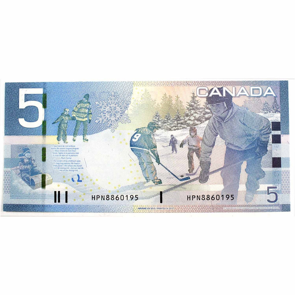 BC-67b-i 2010 Canada $5 Jenkins-Carney, HPN, Choice Uncirculated (CUNC63)