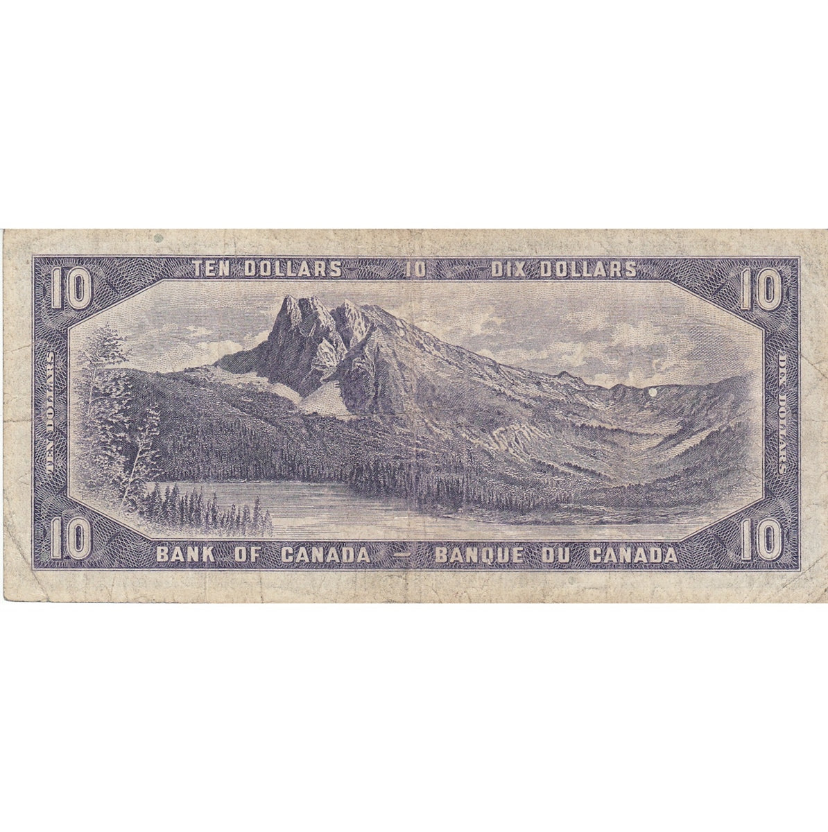BC-32b 1954 Canada $10 Beattie-Coyne, D.F, G/D, Very Good (VG8)