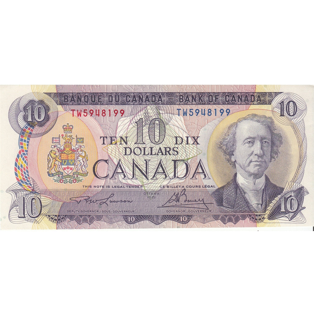 BC-49c 1971 Canada $10 Lawson-Bouey, TW, EF-AU (EF45)